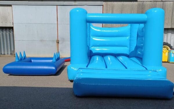 Plain Blue Castle & Inflatable Ball Pool Set